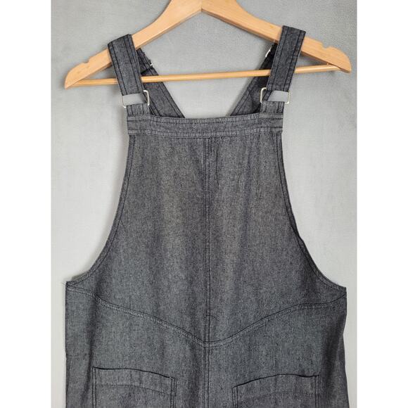 LOLOCCI Overall Shorts for Women Summer Romper Denim Jumpsuit Pockets Medium - Picture 5 of 9